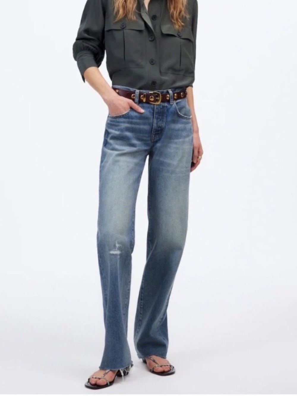 NWOT Madewell The Dean Easy Straight Jean, SZ 27
